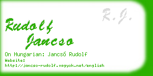 rudolf jancso business card