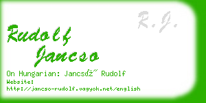 rudolf jancso business card